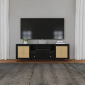 Arini 2-Door Rattan TV Console By Coaster Furniture