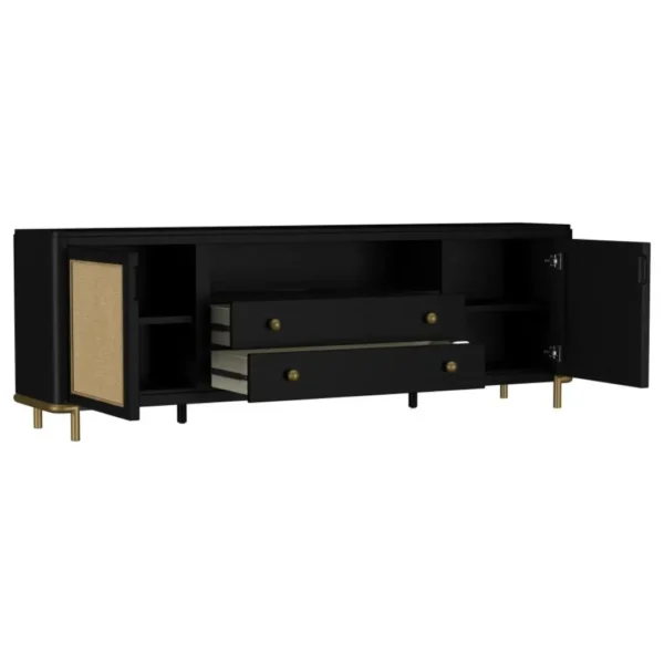 Arini 2-Door Rattan TV Console By Coaster Furniture - Image 4