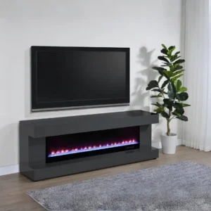 Mallory TV Stand Console with Fireplace By Coaster Furniture