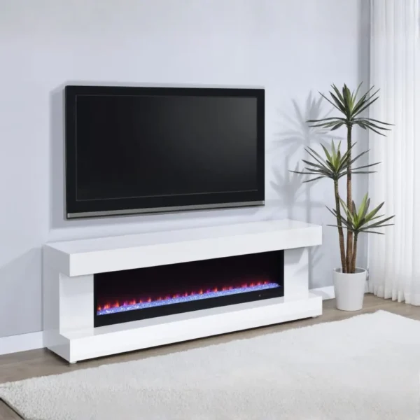 Mallory TV Stand Console with Fireplace By Coaster Furniture - Image 16