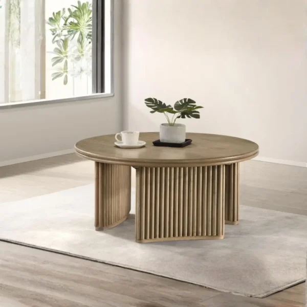 Adina Light Brown Coffee Table By Coaster Furniture - Image 7