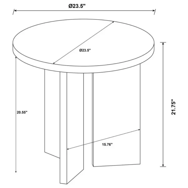 Aragon Panel Base End Table By Coaster Furniture - Image 6