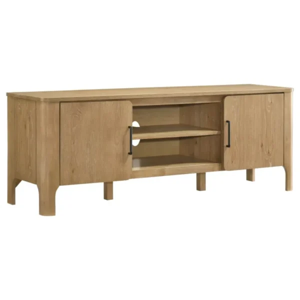 Rowe 65-Inch Light Oak TV Console By Coaster Furniture - Image 2