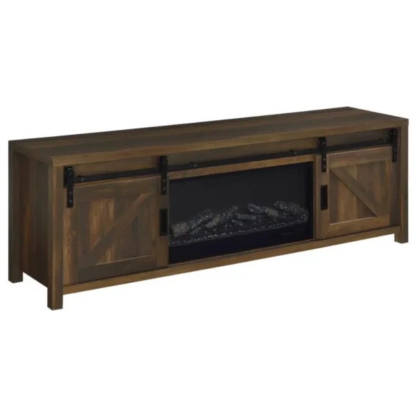 Enfield 71-Inch Wood Console TV with Fireplace By Coaster Furniture - Image 2