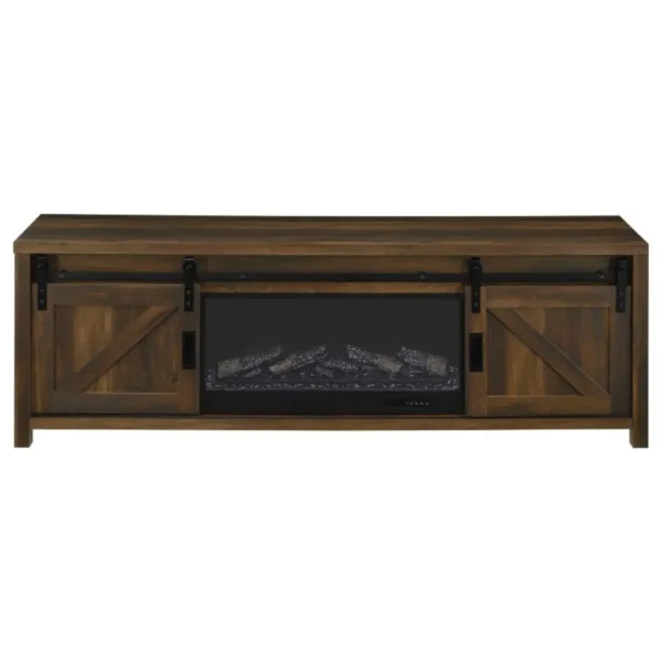 Enfield 71-Inch Wood Console TV with Fireplace By Coaster Furniture - Image 4