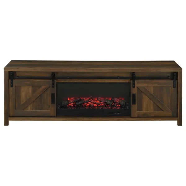 Enfield 71-Inch Wood Console TV with Fireplace By Coaster Furniture - Image 5