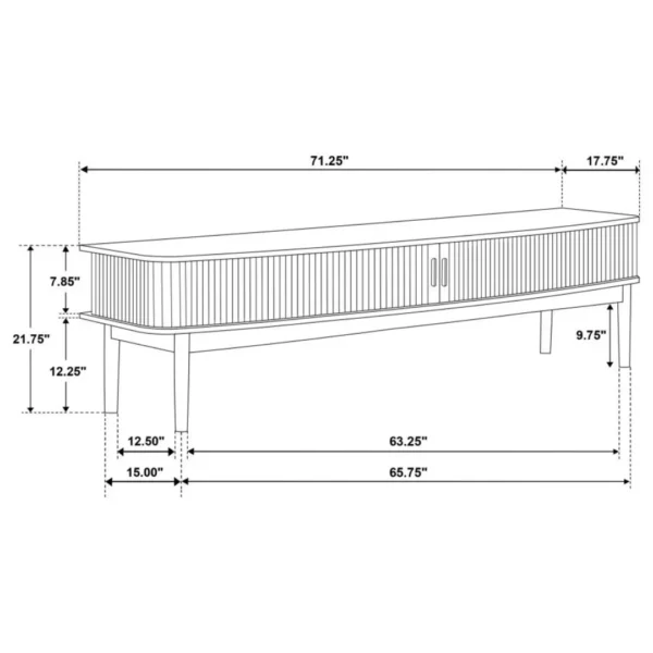 Croyden 71-Inch Mid Century Modern TV Console By Coaster Furniture - Image 13