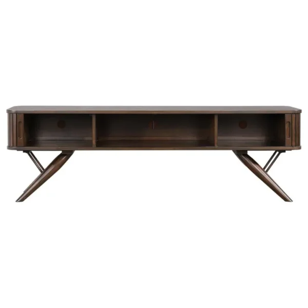 Valna Walnut TV Console with Sliding Doors By Coaster Furniture - Image 5