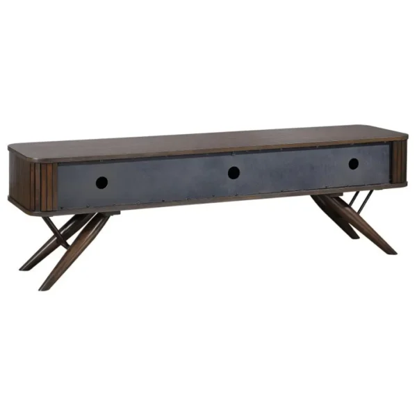 Valna Walnut TV Console with Sliding Doors By Coaster Furniture - Image 6