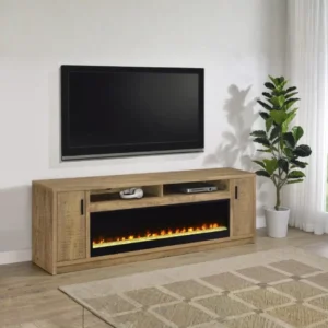 Eddy 79-Inch Fireplace Console TV Table By Coaster Furniture