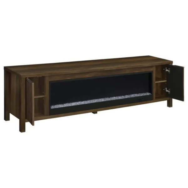 Carey Fireplace TV Console Mid Century Modern By Coaster Furniture - Image 2