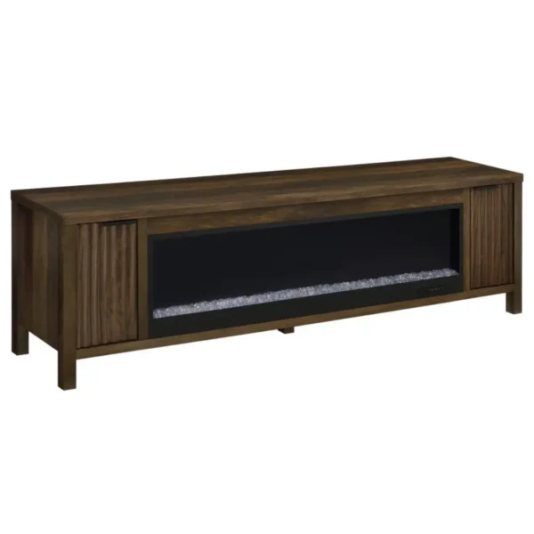 Carey Fireplace TV Console Mid Century Modern By Coaster Furniture - Image 3