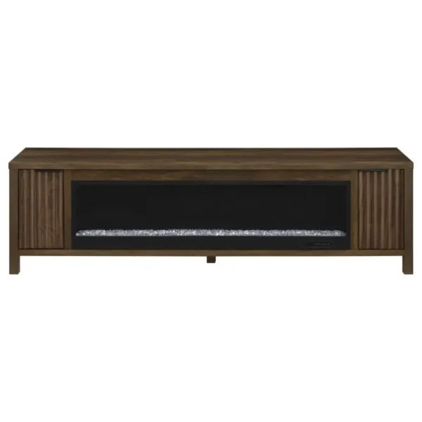 Carey Fireplace TV Console Mid Century Modern By Coaster Furniture - Image 4