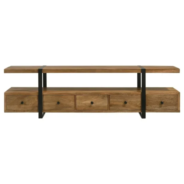 Otto 5-Drawer Brown TV Console By Coaster Furniture - Image 3