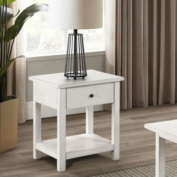 Payne Distressed White End Table By Coaster Furniture - Image 6
