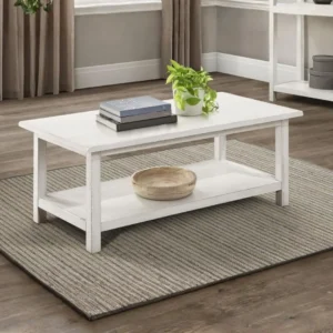 Payne Distressed Wood Coffee Table with Shelf By Coaster Furniture