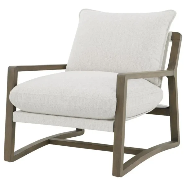 Geneva Boucle Upholstered Wood Accent Arm Chair By Coaster Furniture - Image 3