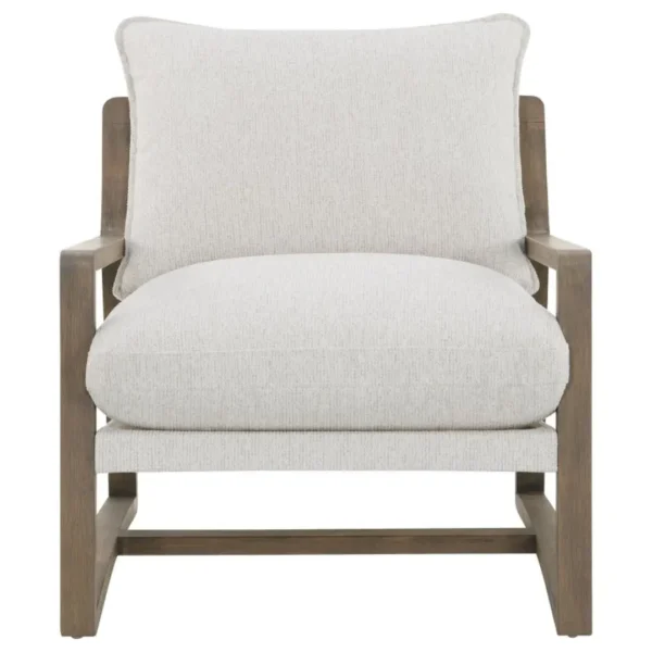 Geneva Boucle Upholstered Wood Accent Arm Chair By Coaster Furniture - Image 2