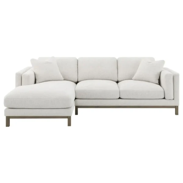 Geneva Boucle Upholstered Sofa Chaise Sectional By Coaster Furniture - Image 3