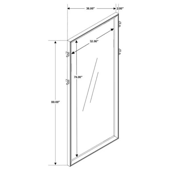 Durango 80-Inch Standing Floor Mirror By Coaster Furniture - Image 6
