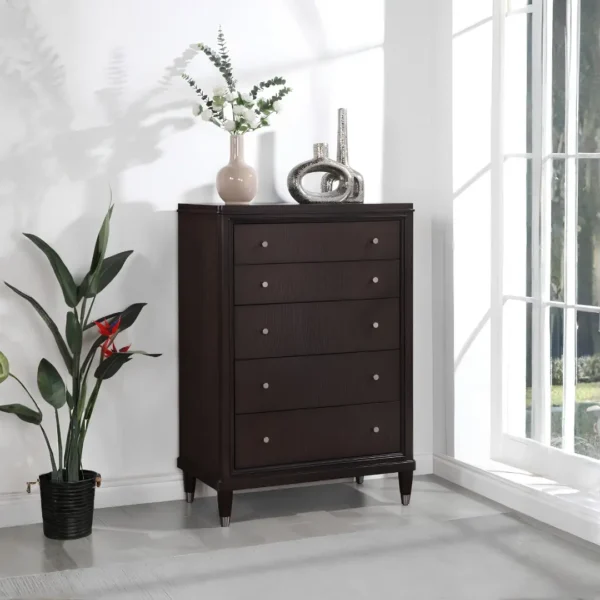 Emberlyn 5-Piece Queen Brown Bedroom Set By Coaster Furniture - Image 6
