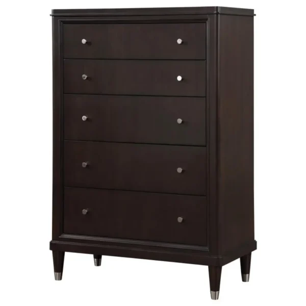 Emberlyn 5-Drawer Brown Chest By Coaster Furniture - Image 4
