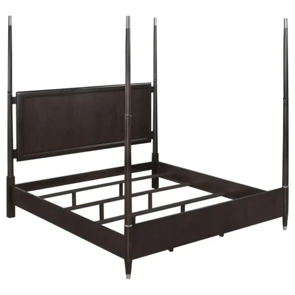 Emberlyn Queen Wooden Four Poster Bed By Coaster Furniture - Image 6