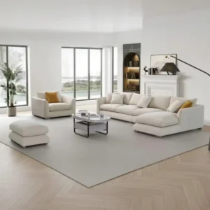 Contemporary Beige Sofa Sectional By Mcferran