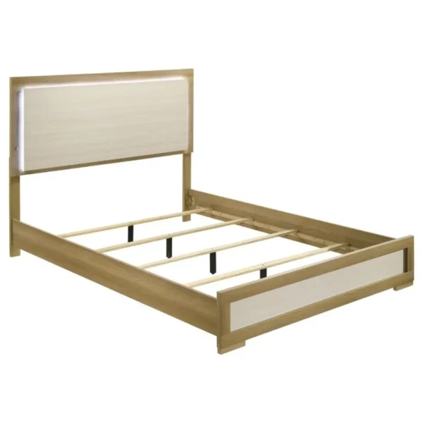 Hyland Wood Panel Bed LED Headboard By Coaster Furniture - Image 3