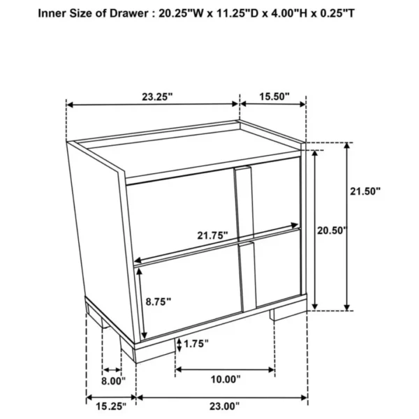 Hyland 2-Drawer Nightstand By Coaster Furniture - Image 9