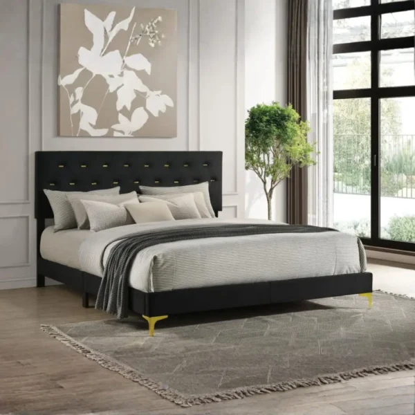 Kendall Tufted Upholstered Bed By Coaster Furniture - Image 9