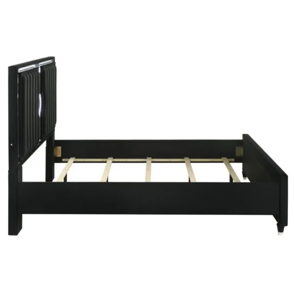 Ravenne Black Velvet Bed Frame By Coaster Furniture - Image 6