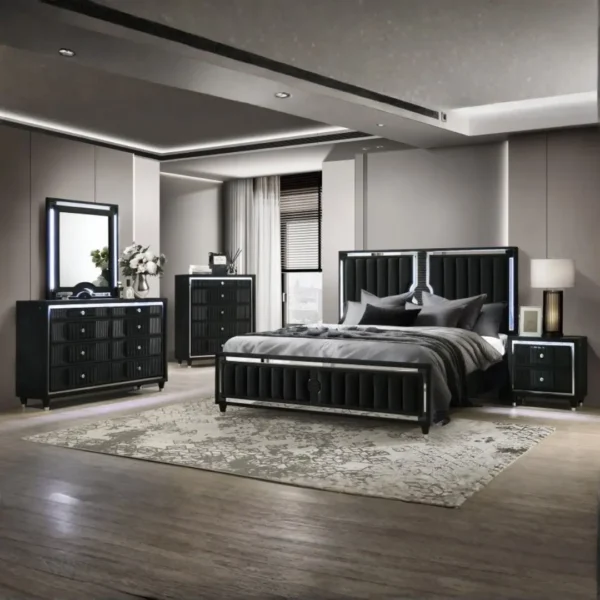 Ravenne Black Nightstand with USB By Coaster Furniture - Image 12
