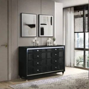 Ravenne LED Black Dresser for Bedroom By Coaster Furniture