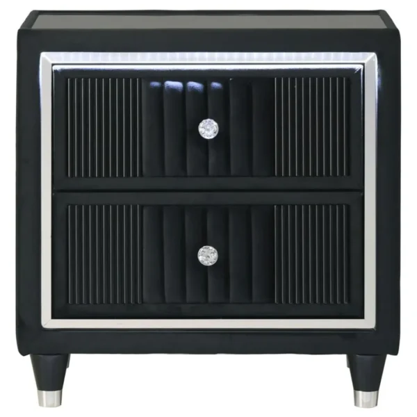 Ravenne Black Nightstand with USB By Coaster Furniture - Image 3