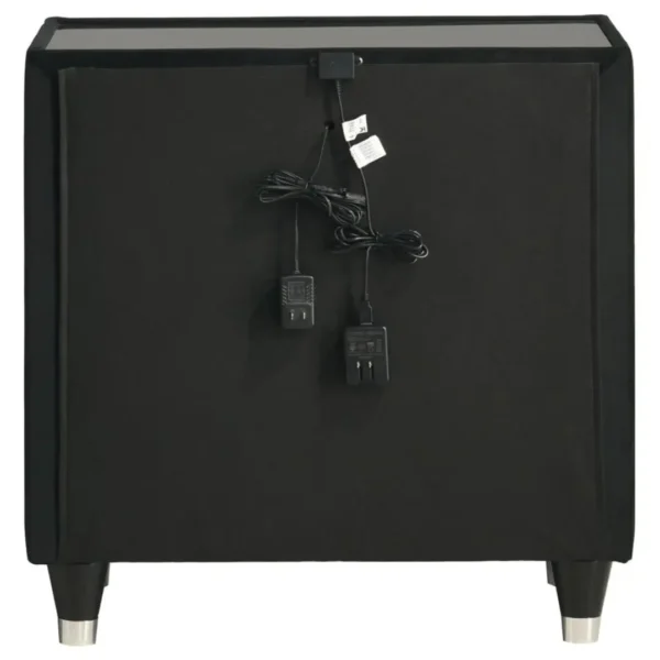 Ravenne Black Nightstand with USB By Coaster Furniture - Image 6