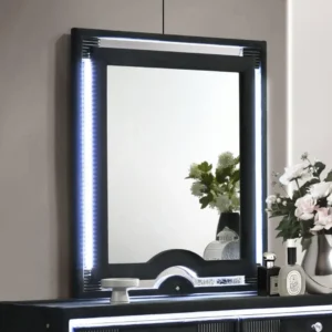 Ravenne LED Dresser Mirror Black By Coaster Furniture