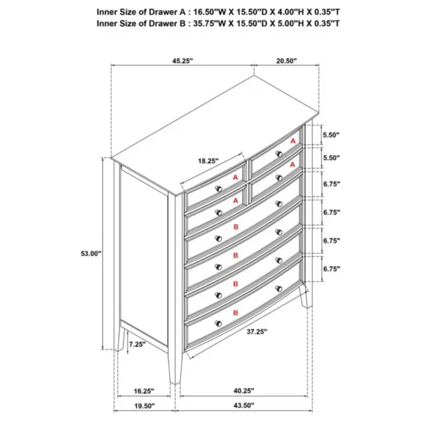 Bexhill 8-Drawer Chest of Drawers White By Coaster Furniture - Image 10