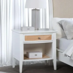 Bexhill White Rattan Nightstand By Coaster Furniture