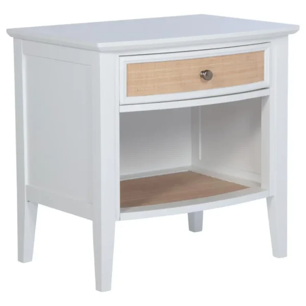 Bexhill White Rattan Nightstand By Coaster Furniture - Image 2