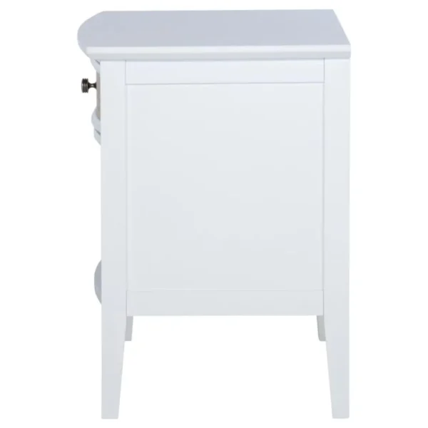Bexhill White Rattan Nightstand By Coaster Furniture - Image 5