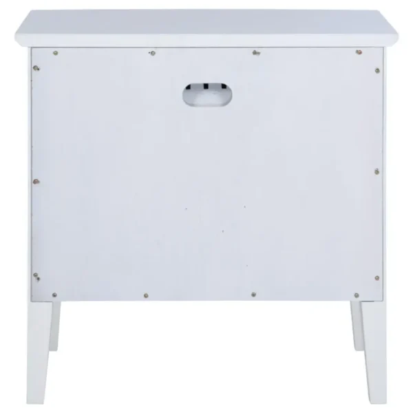 Bexhill White Rattan Nightstand By Coaster Furniture - Image 6