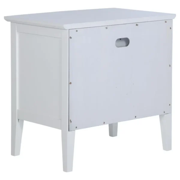 Bexhill White Rattan Nightstand By Coaster Furniture - Image 7