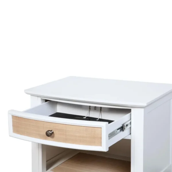 Bexhill White Rattan Nightstand By Coaster Furniture - Image 8