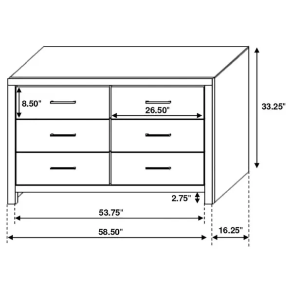 Brantford Modern Dresser for Bedroom By Coaster Furniture - Image 8