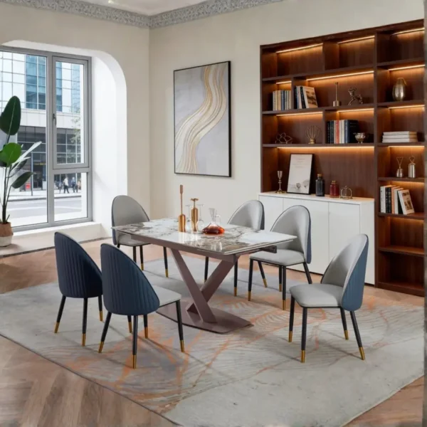 Upholstered Modern Dining Chair By McFerran - Image 4