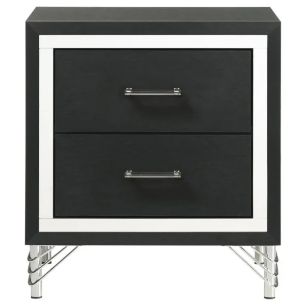 Lucia 2-Drawer Nightstand Bedside Table By Coaster Furniture - Image 5