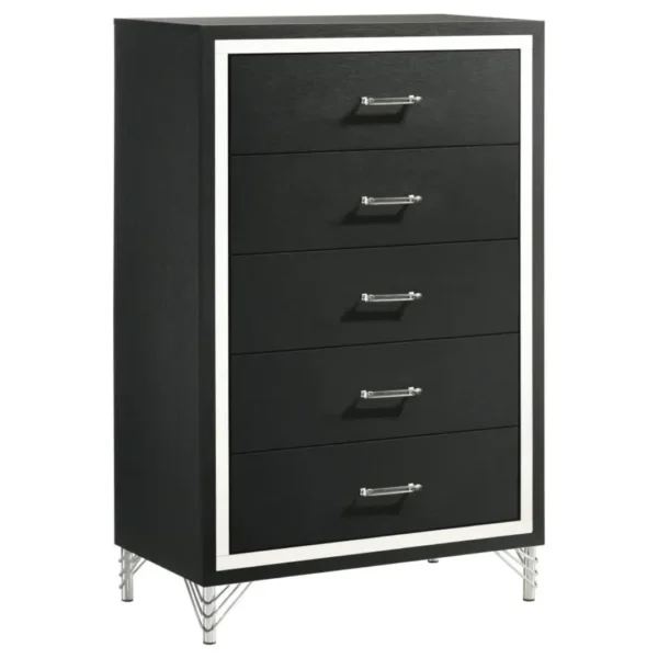 Lucia 5-Drawer Bedroom Chest of Drawers By Coaster Furniture - Image 3
