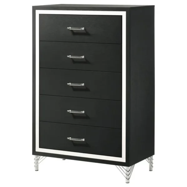 Lucia 5-Drawer Bedroom Chest of Drawers By Coaster Furniture - Image 4
