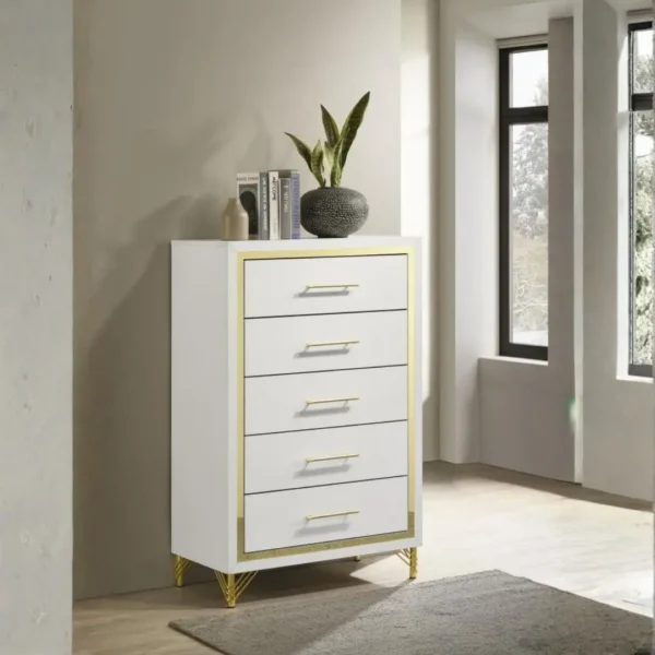 Lucia 5-Drawer Bedroom Chest of Drawers By Coaster Furniture - Image 10